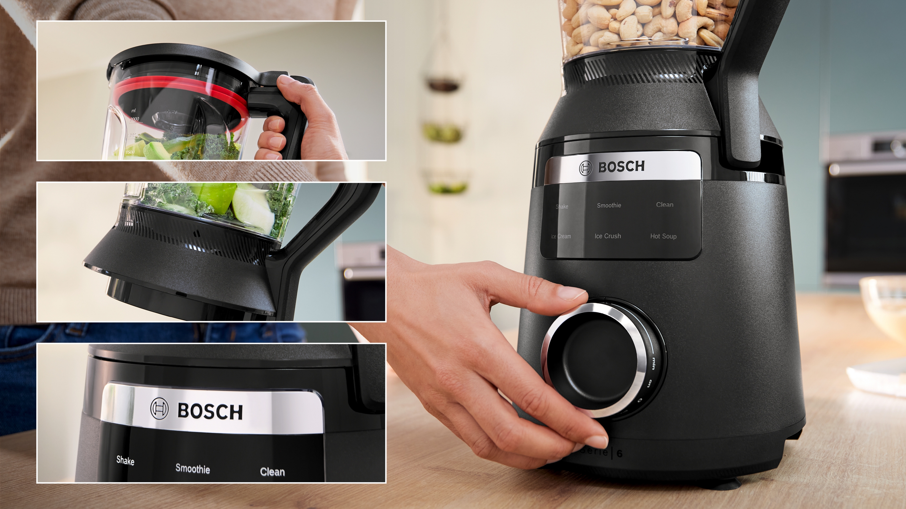 Serija 6, High performance Blender, VitaPower, 1800 W, Crna, MMB6652B