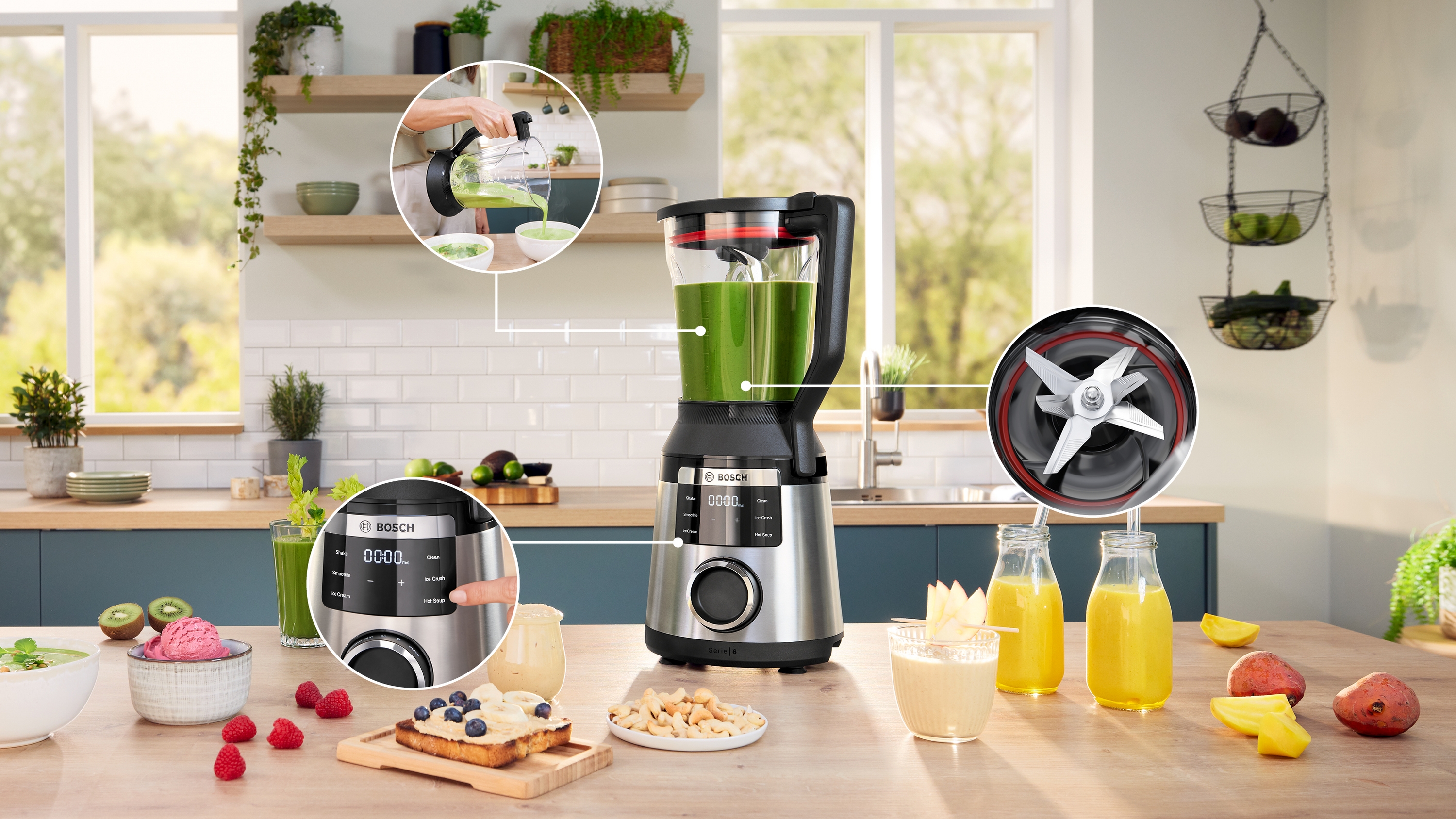 Serija 6, High performance Blender, VitaPower, 1800 W, Nerđajući čelik, MMB6762M