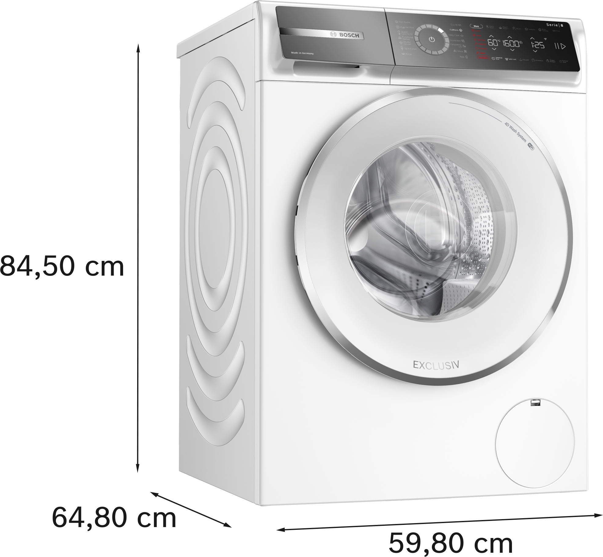 Serija 8, Mašina za pranje veša, punjenje spreda, 10 kg, 1600 okr, WGB25692BY