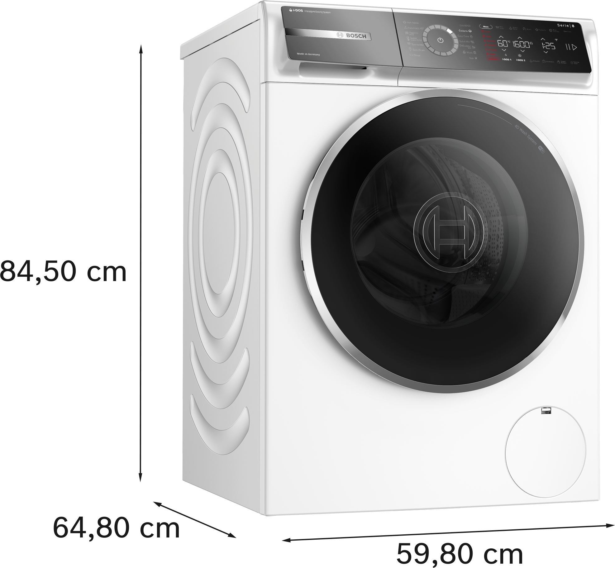 Serija 8, Mašina za pranje veša, punjenje spreda, 10 kg, 1600 okr, WGB256A4BY