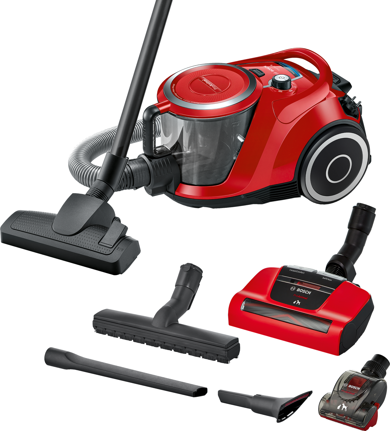 Serija 6, Usisivač bez kese, ProAnimal, Crvena, BGS41PET1