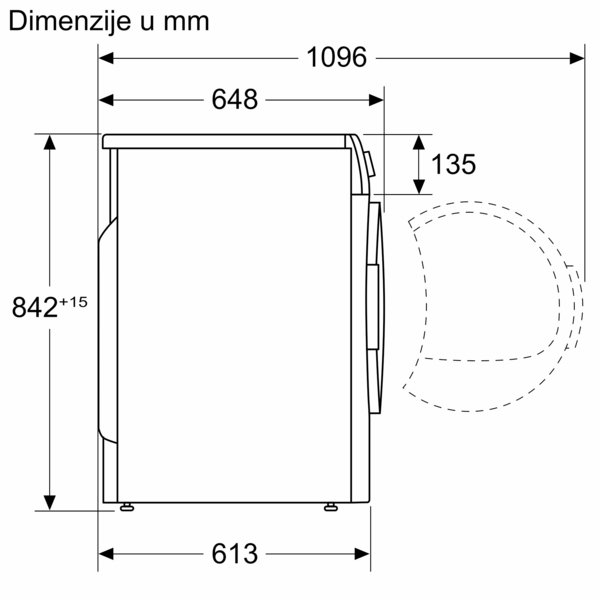 Series 4, heat pump dryer, 8 kg, WTH8520BBY