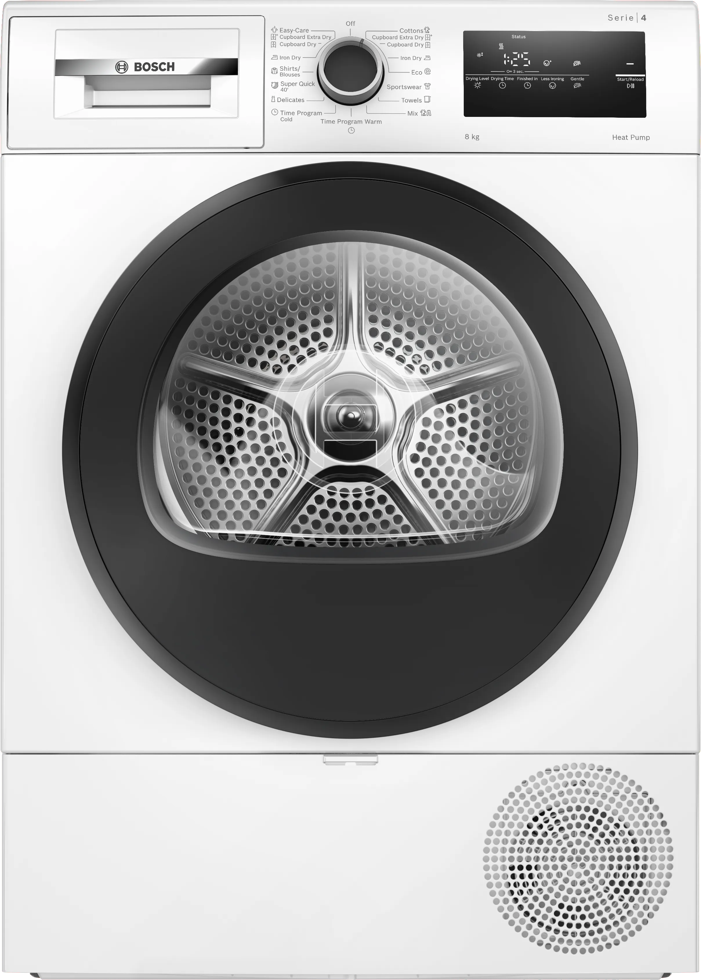 Series 4, heat pump dryer, 8 kg, WTH85221BY