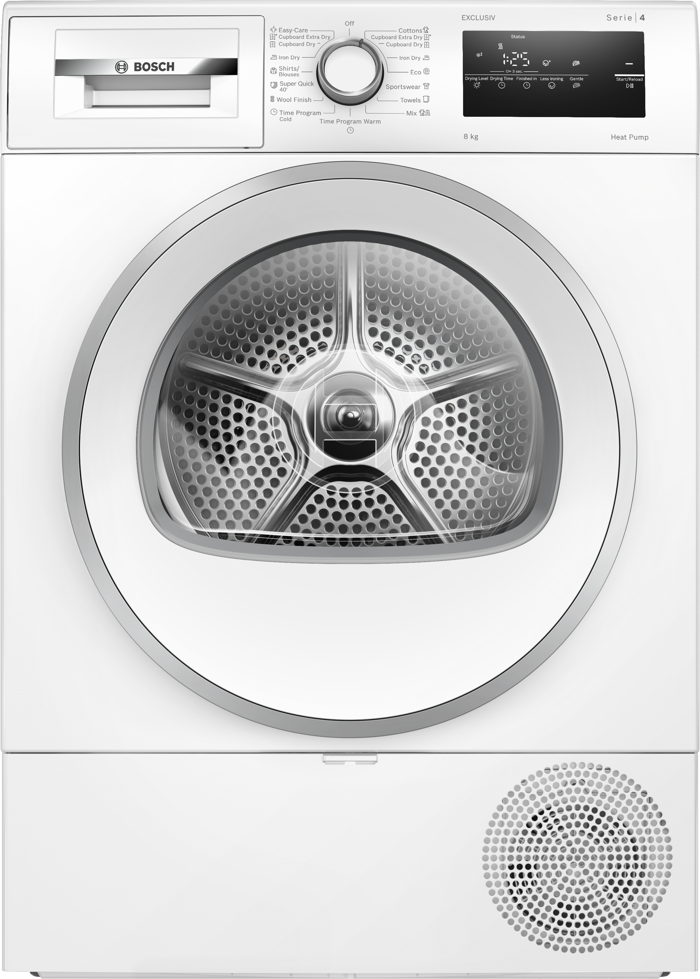 Series 4, heat pump dryer, 8 kg, WTH85293BY