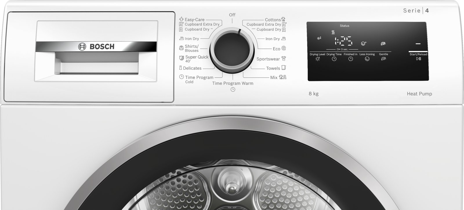 Series 4, heat pump dryer, 8 kg, WTH8520BBY