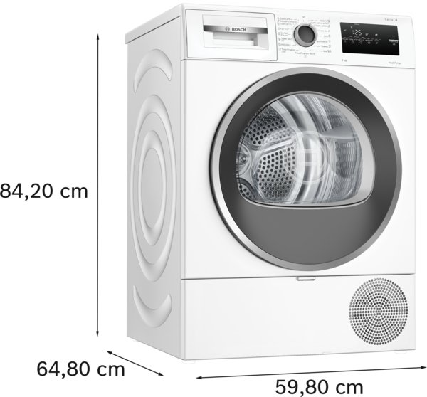 Series 4, heat pump dryer, 8 kg, WTH8520BBY