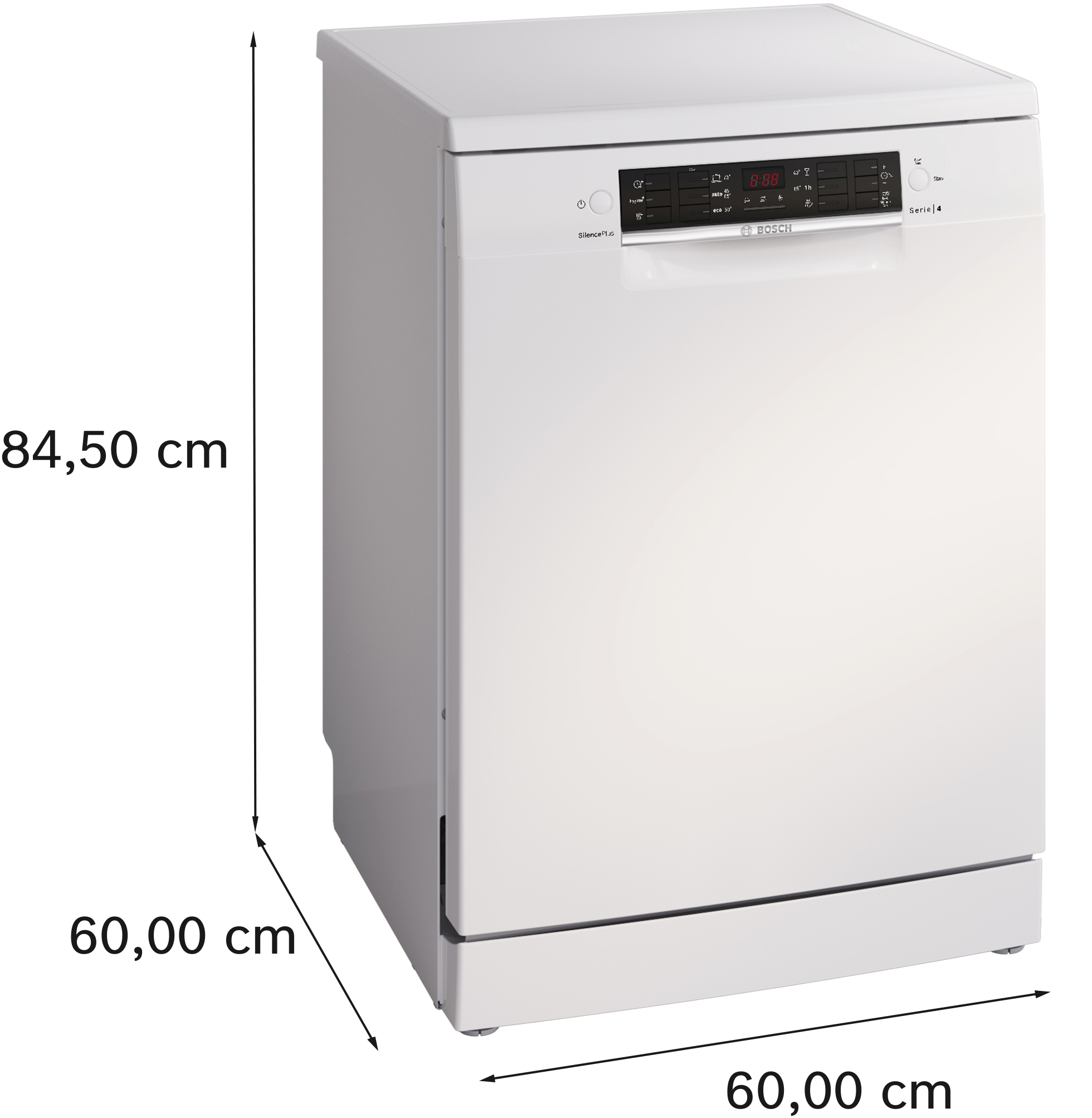 Serija 4, Samostojeća mašina za pranje sudova, 60 cm, Bela, SMS46KW02E