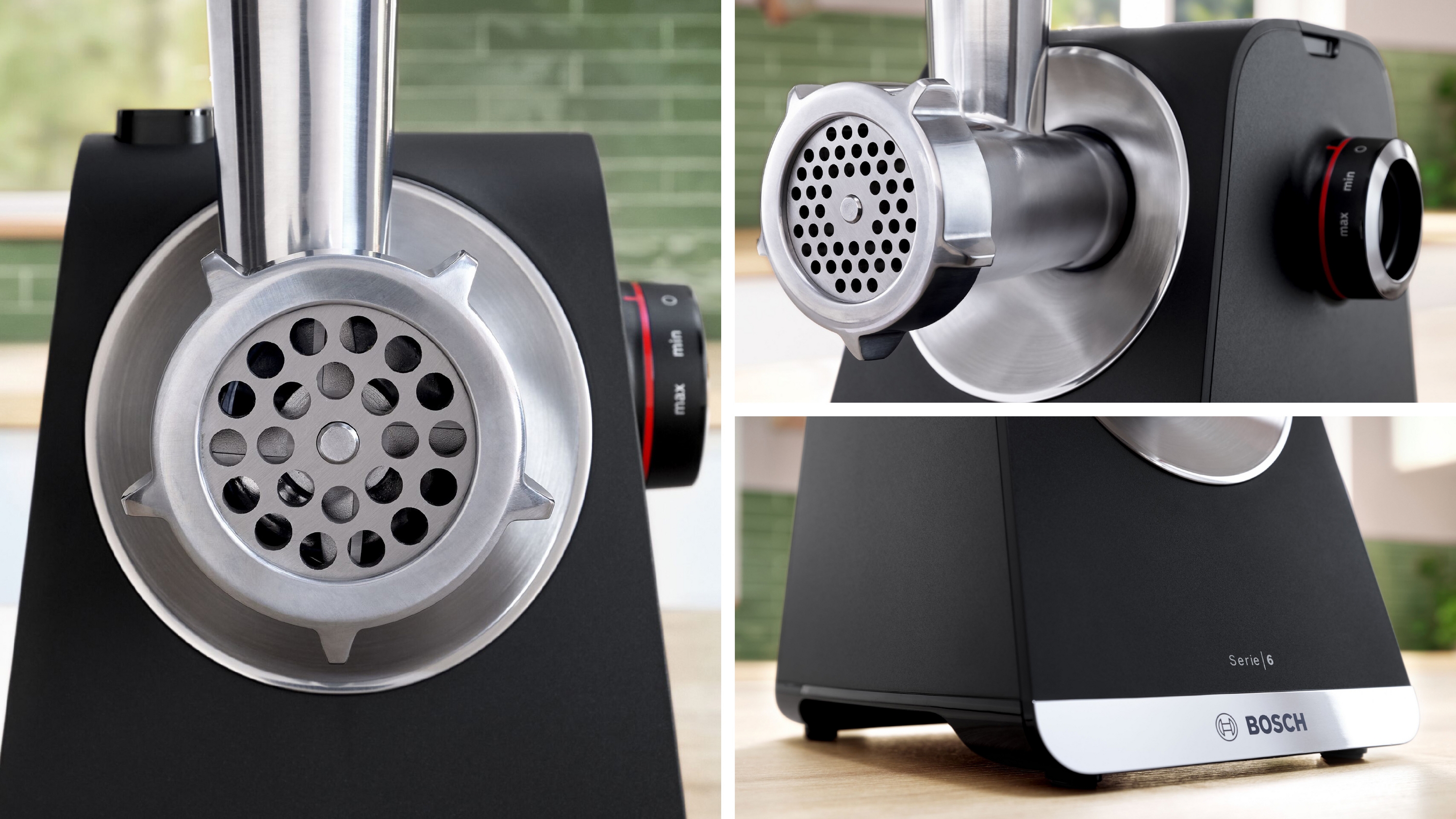 Serija 6, Mašina za mlevenje mesa, MultiPower Series 6, 2100 W, Crna, Srebrna metalik, MFWS682B