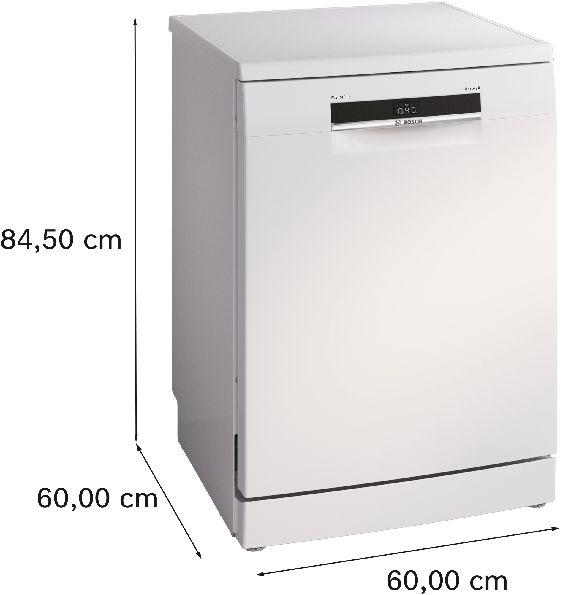 Serija 6, Samostojeća mašina za pranje sudova, 60 cm, Bela, SMS6ECW15E