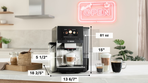Series 8, Fully automatic coffee machine, VeroCafe, Stainless steel, TQE80703