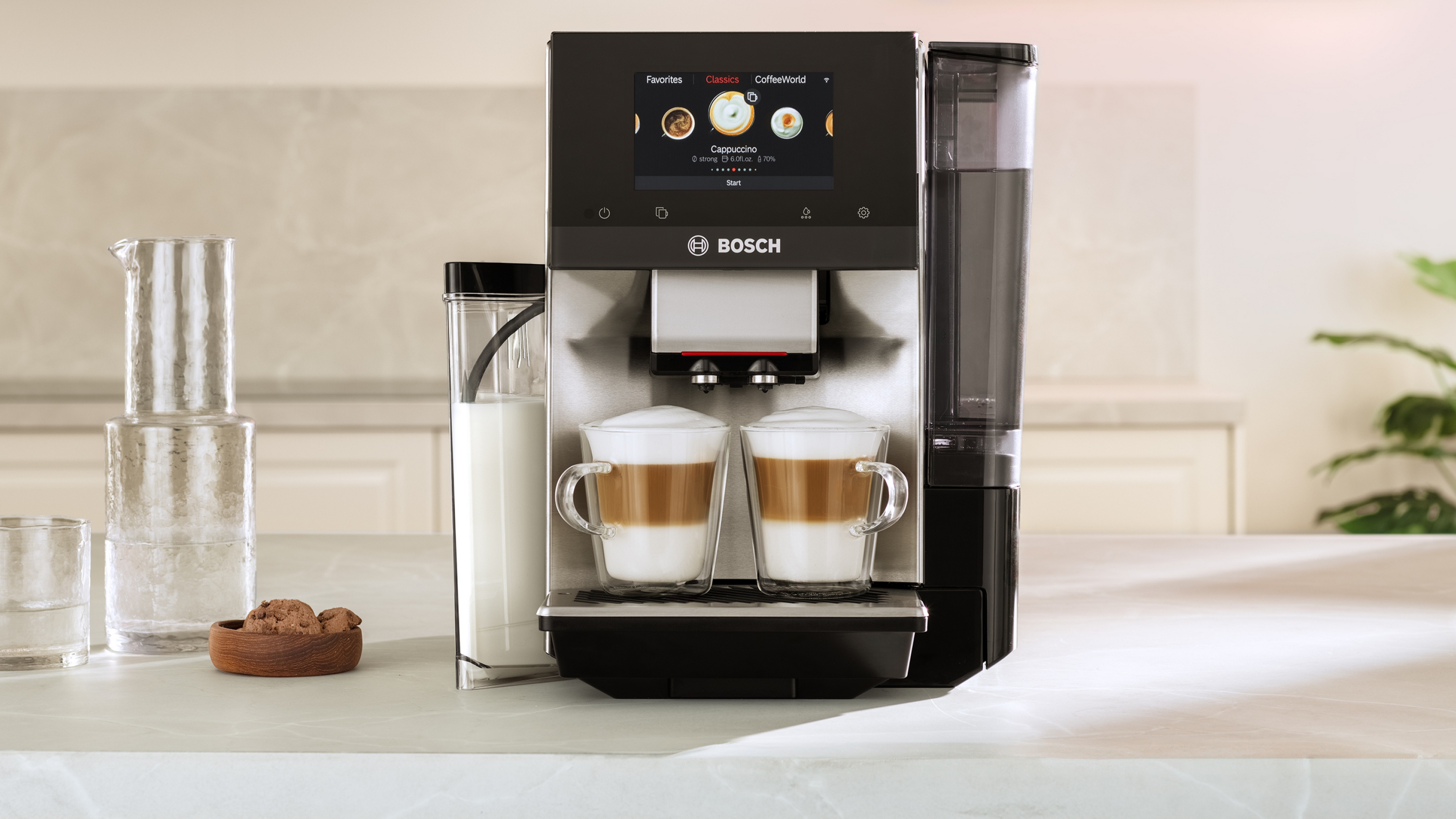 Series 8, Fully automatic coffee machine, VeroCafe, Stainless steel, TQE80703
