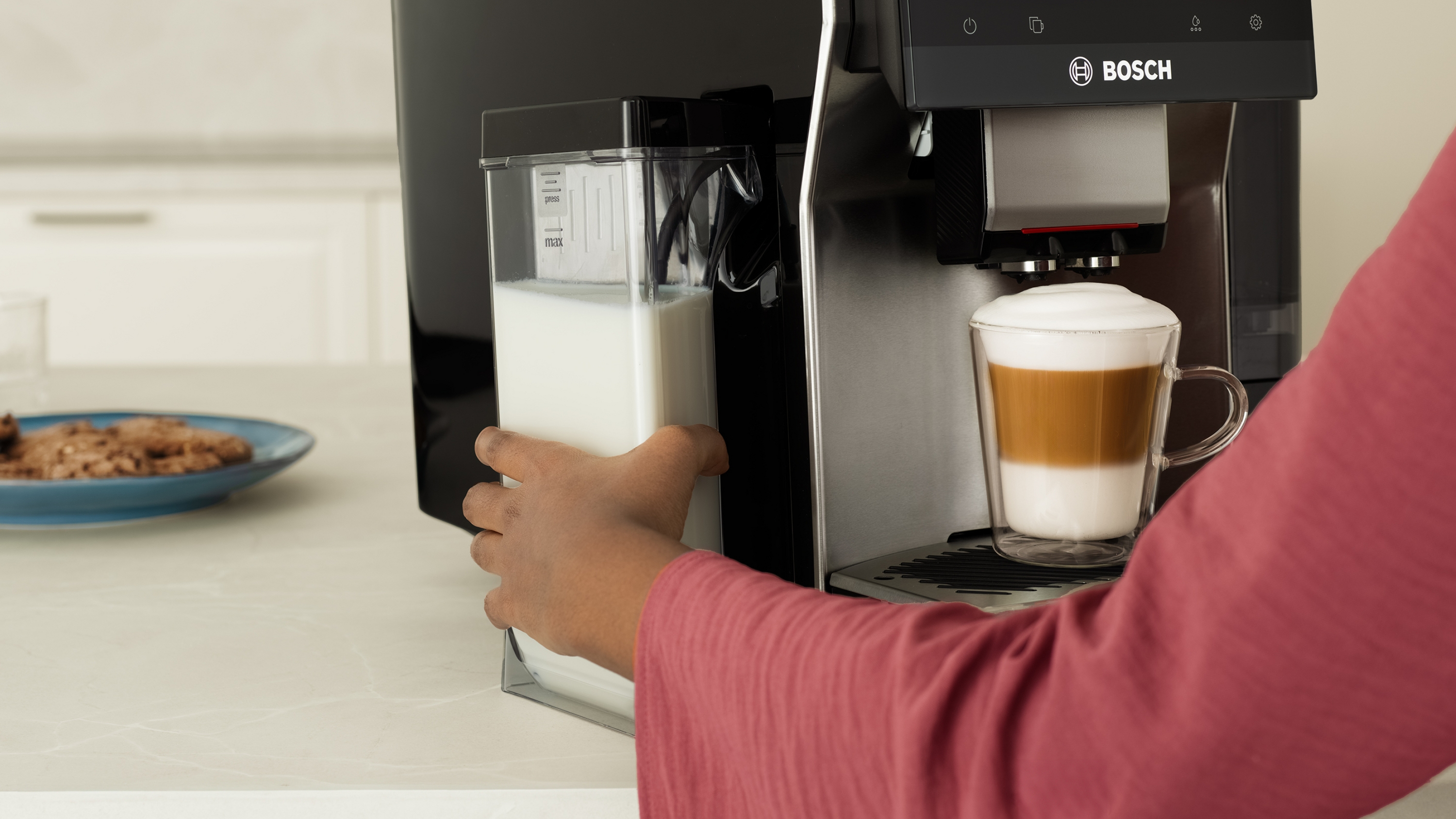 Series 8, Fully automatic coffee machine, VeroCafe, Stainless steel, TQE80703