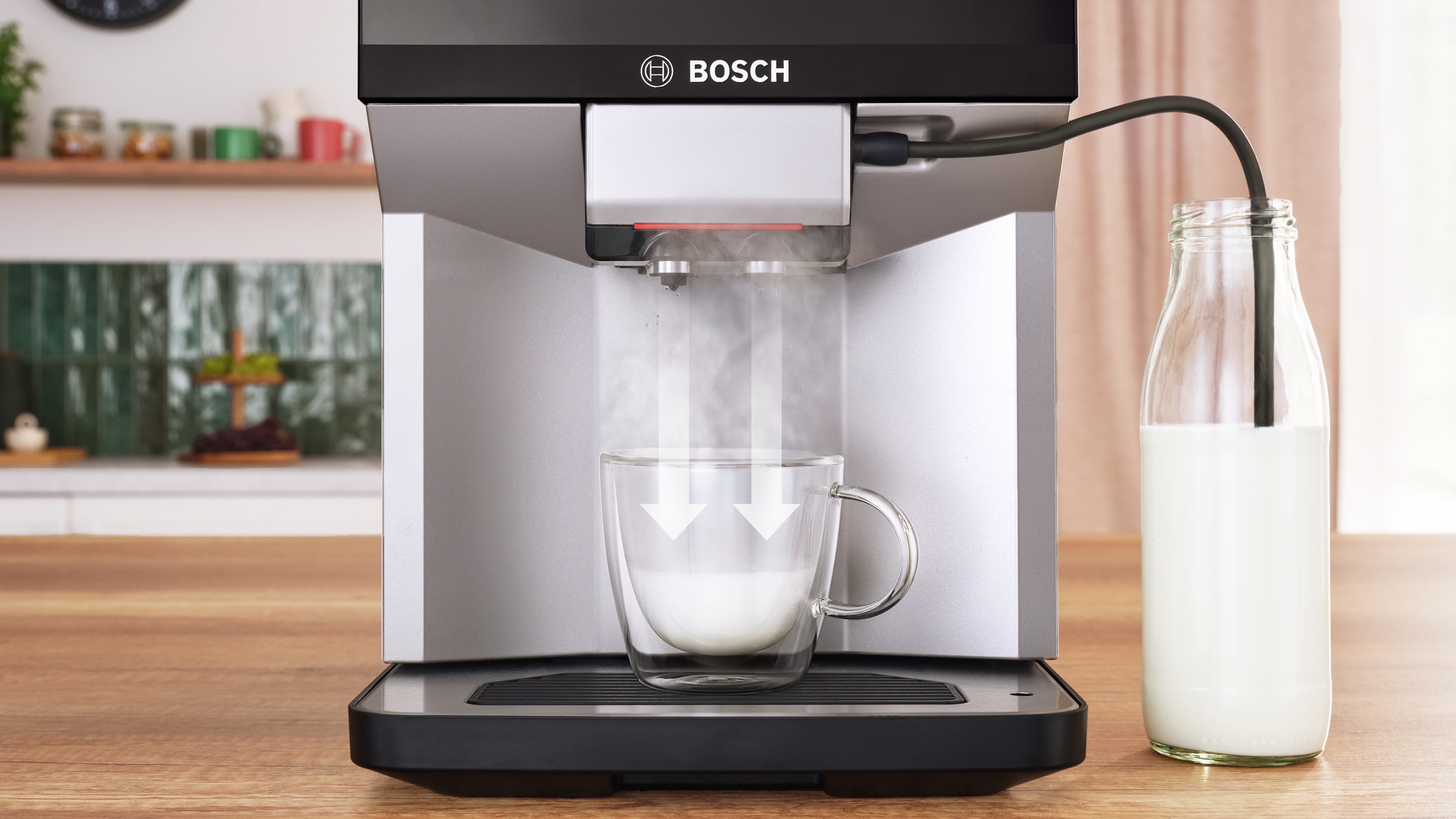 Series 4, Fully automatic coffee machine, VeroCafe, Inox silver metallic, Piano black, TPE40307