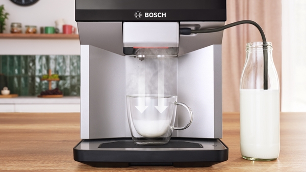 Series 4, Fully automatic coffee machine, VeroCafe, Inox silver metallic, Piano black, TPE40307