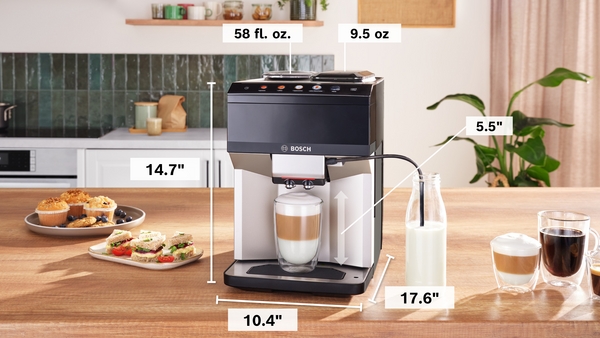 Series 4, Fully automatic coffee machine, VeroCafe, Inox silver metallic, Piano black, TPE40307
