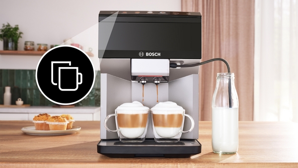 Series 4, Fully automatic coffee machine, VeroCafe, Inox silver metallic, Piano black, TPE40307