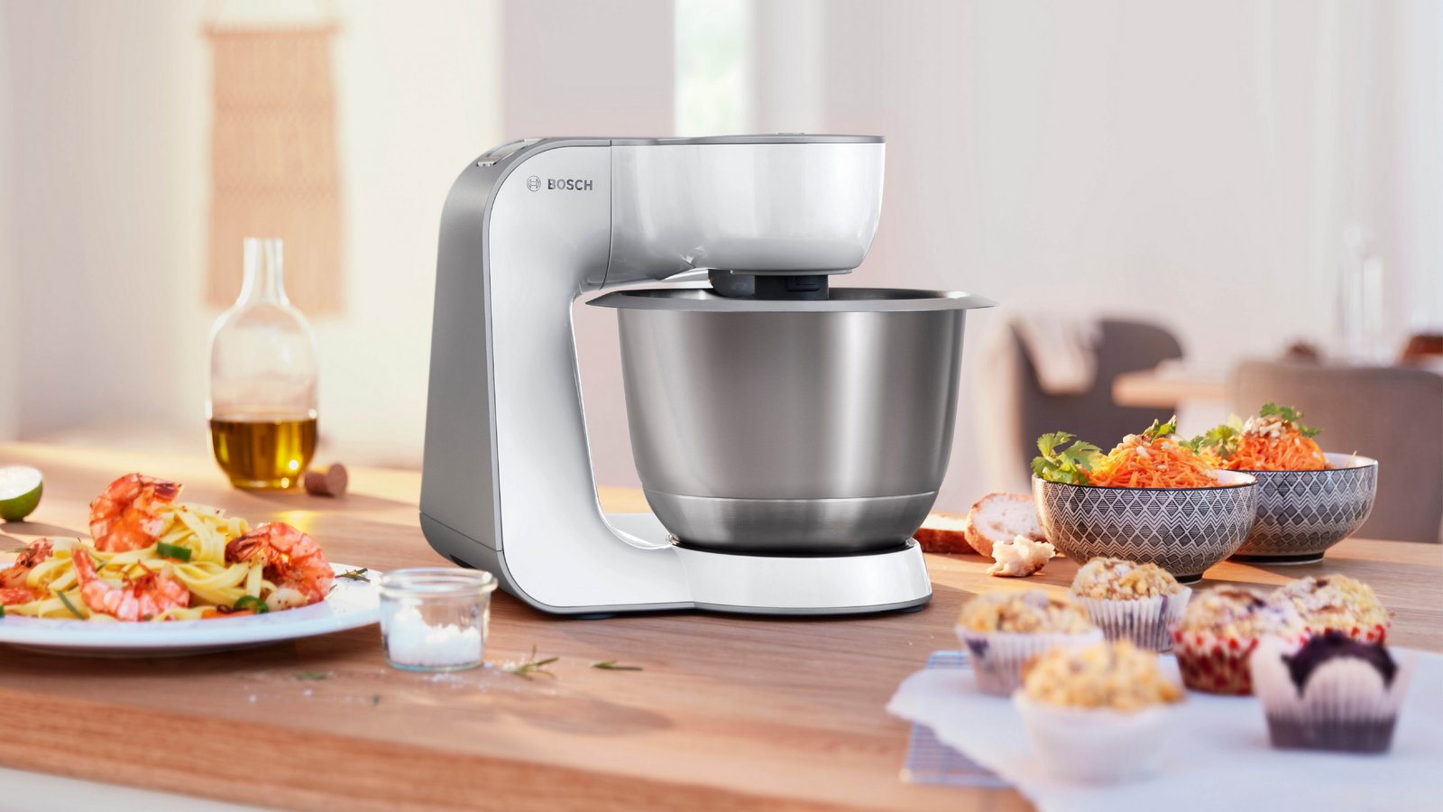 Serija 4, Kuhinjski robot, MUM 5, 1000 W, Bela, Siva, MUM58251