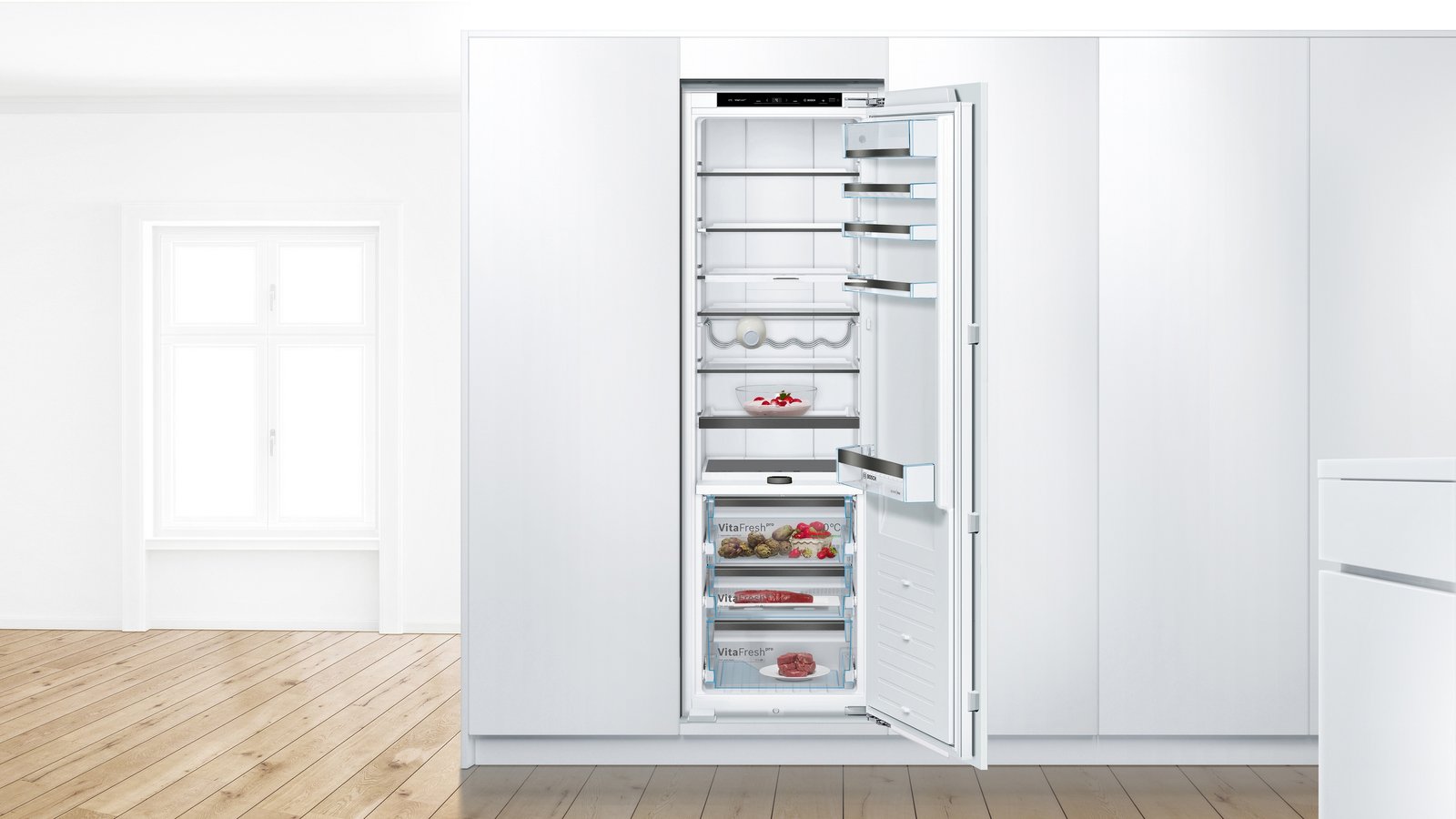 Serija 8, Ugradni frižider, 177.2 x 55.8 cm, Fiksna šarka, lagano zatvaranje, KIF81HOD0