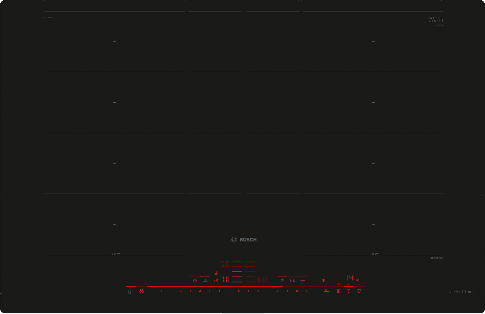 Serija 8, Indukciona ploča za kuvanje, 80 cm, ugradnja u ravni radne ploče, PXY821DV1E