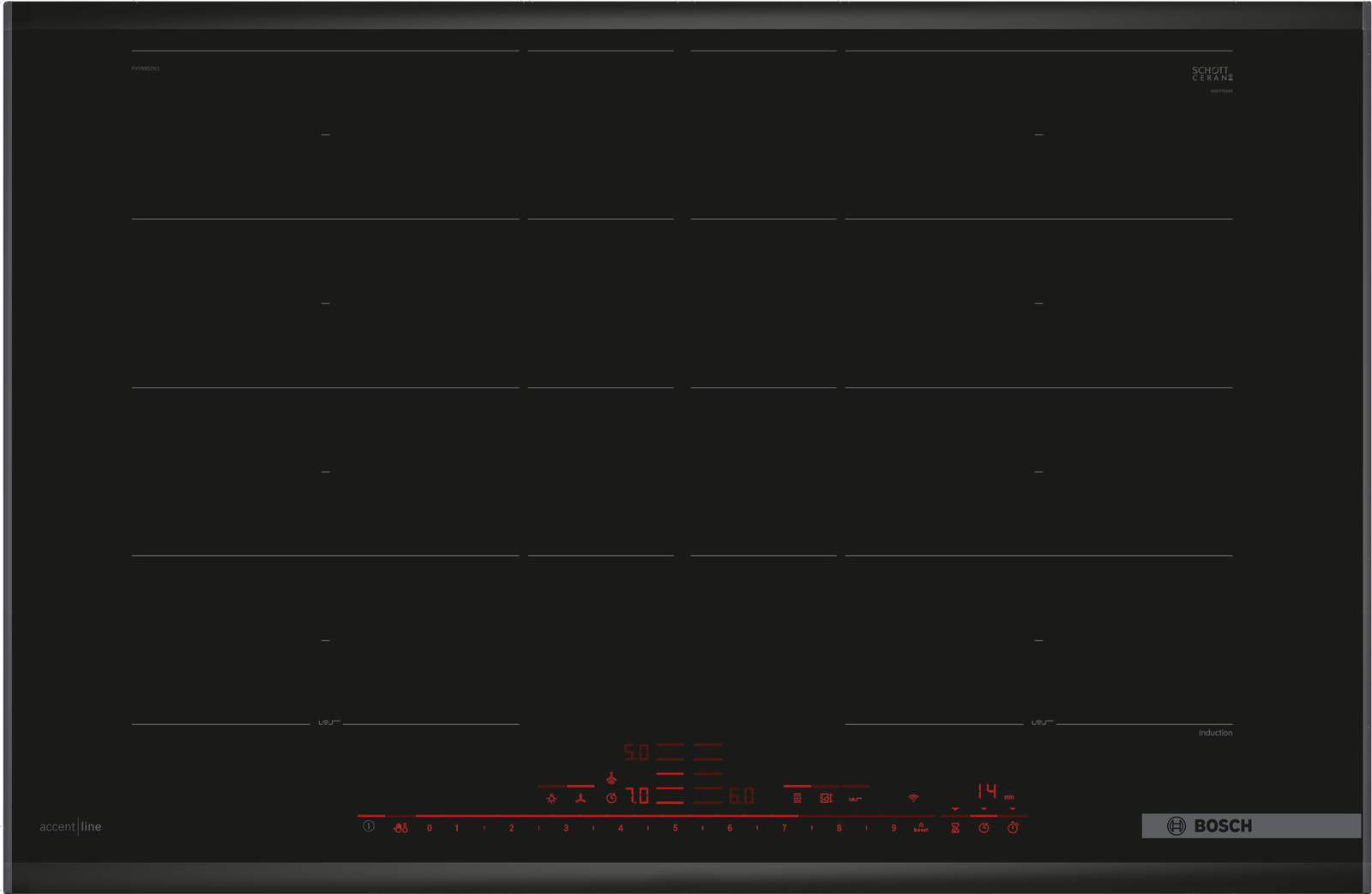 Serija 8, Indukciona ploča za kuvanje, 80 cm, ugradnja sa okvirom, PXY895DV1E
