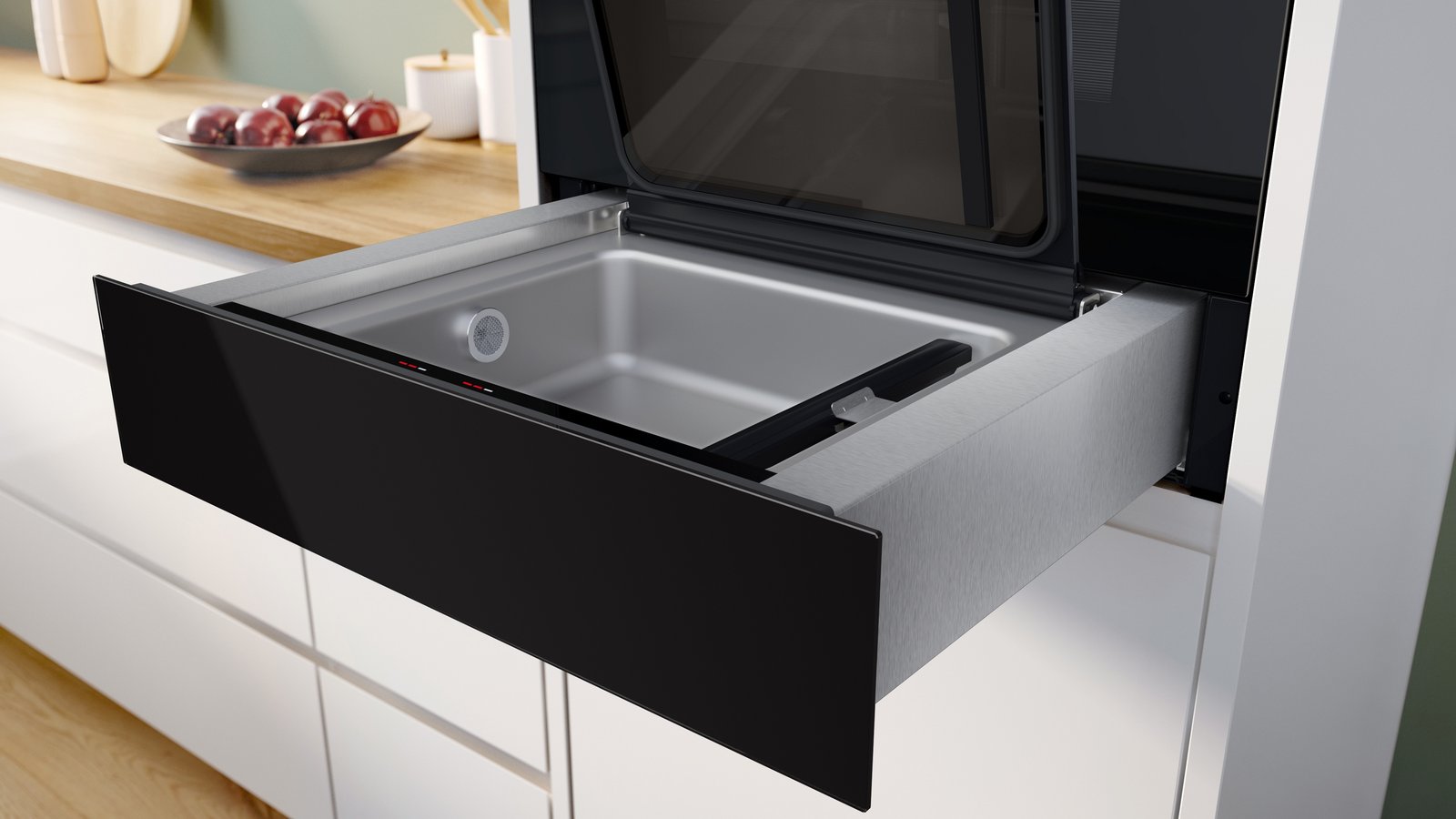 Serija 8, Ugradna fioka za vakuumiranje, 60 x 14 cm, Crna, BVE9101B1