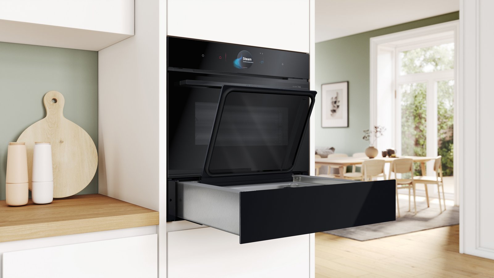 Serija 8, Ugradna fioka za vakuumiranje, 60 x 14 cm, Crna, BVE9101B1