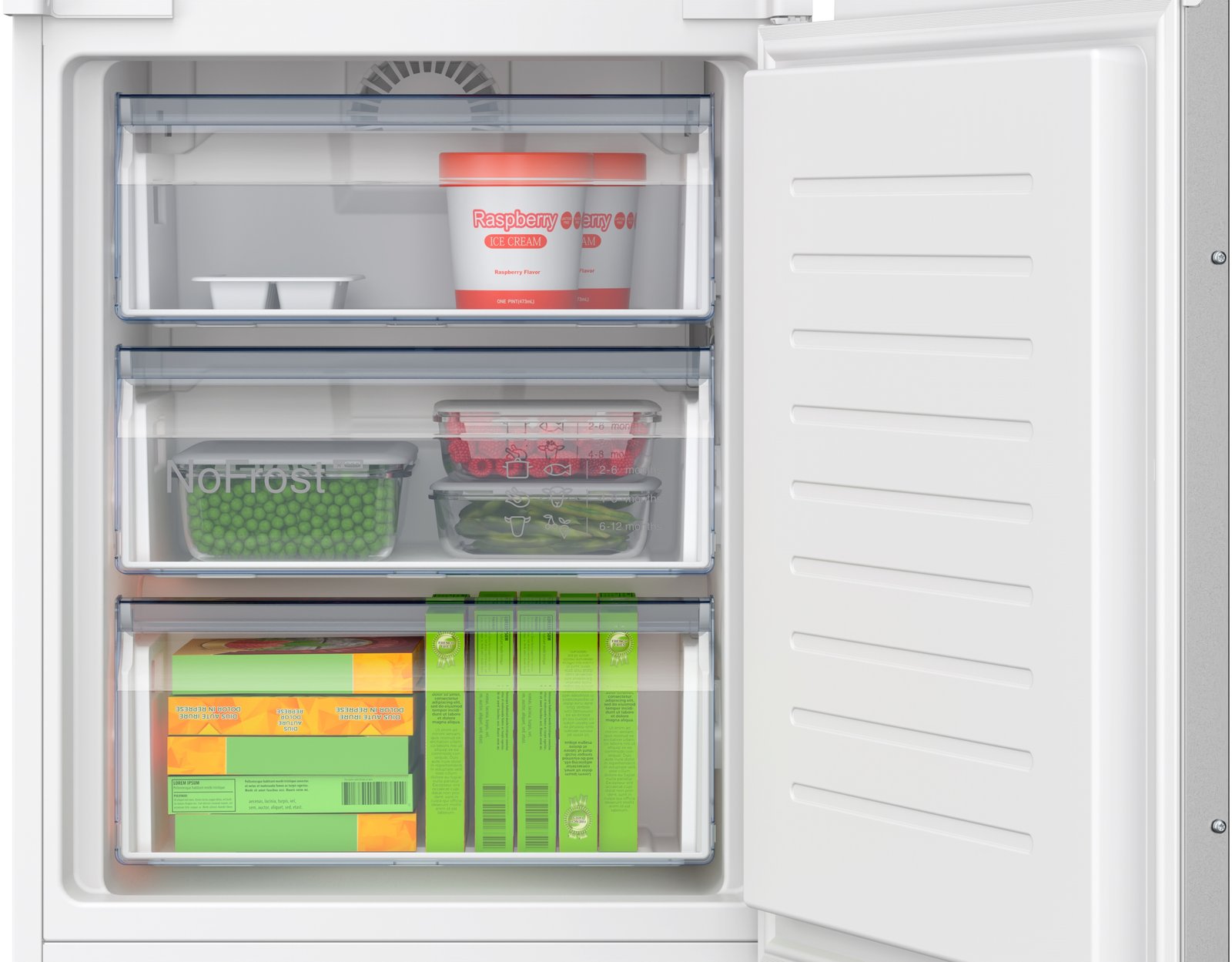 Serija 2, Ugradni frižider sa zamrzivačem dole, 193.5 x 54.1 cm, klizna šarka, KIN96NSE0