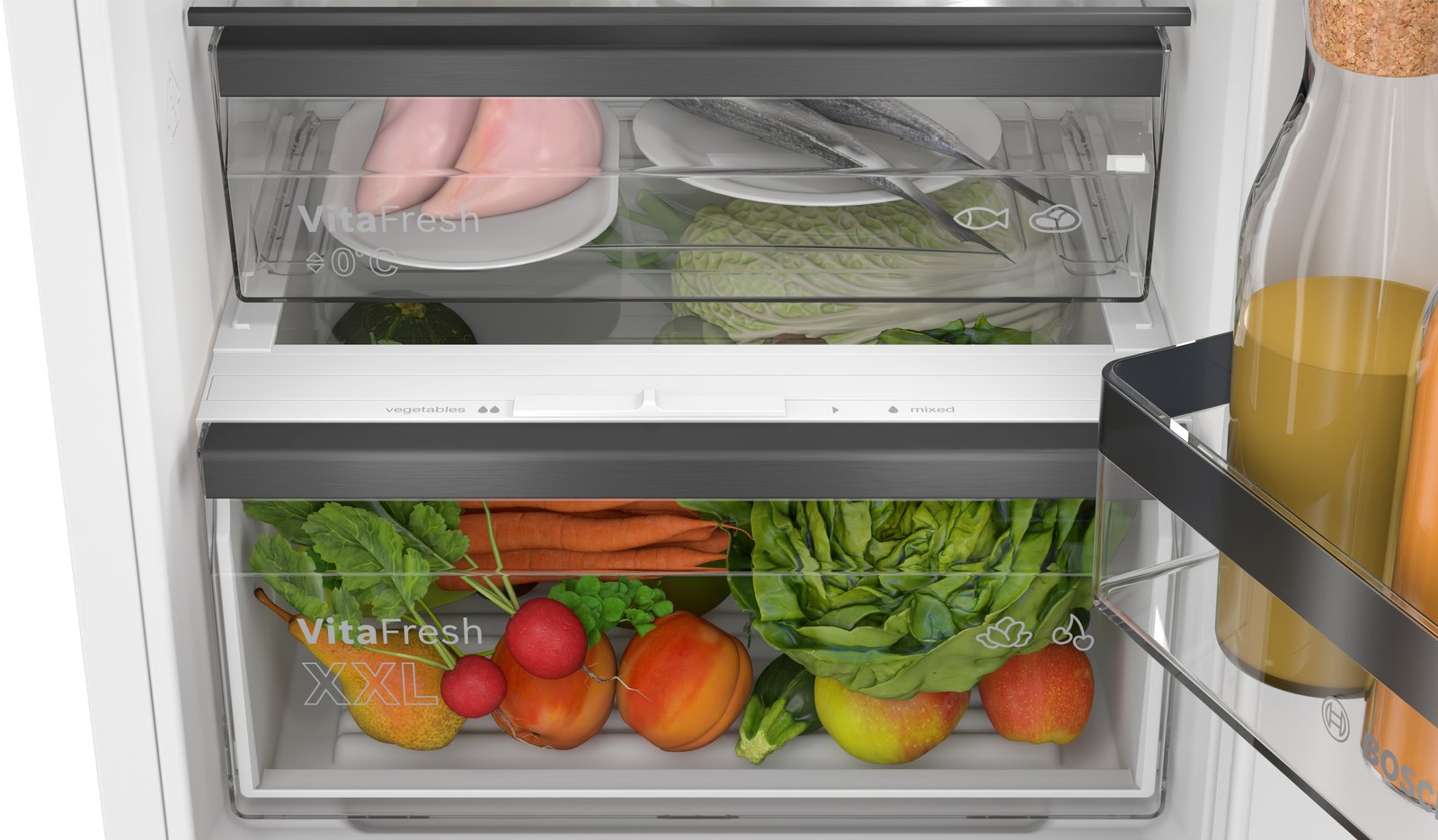 Serija 4, Ugradni frižider sa zamrzivačem dole, 193.5 x 55.8 cm, Fiksna šarka, KIN96SFD0