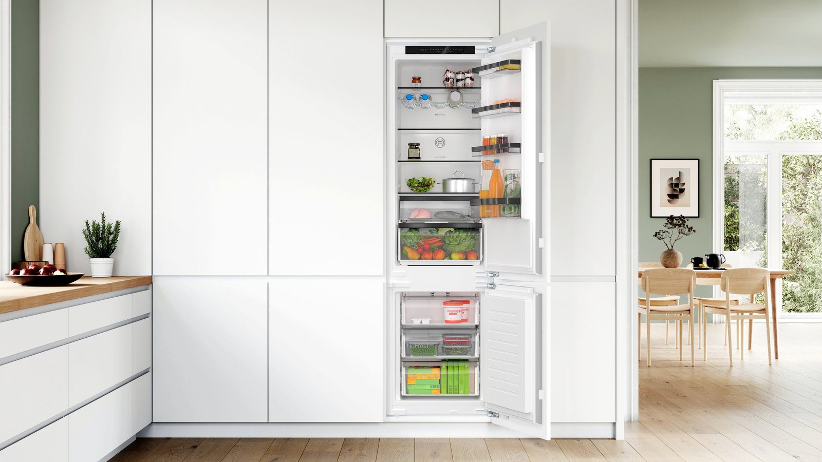 Serija 4, Ugradni frižider sa zamrzivačem dole, 193.5 x 55.8 cm, Fiksna šarka, KIN96SFD0