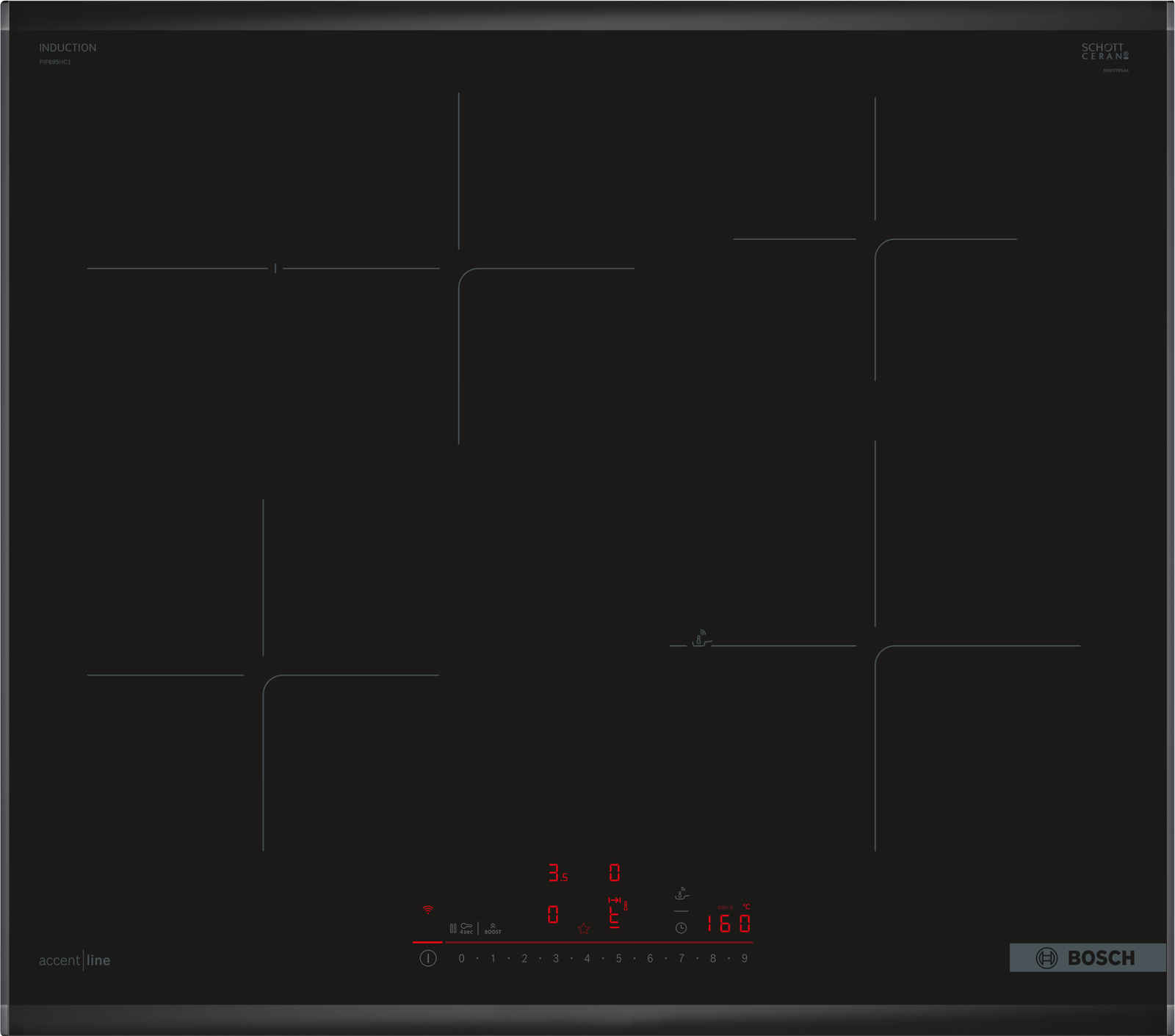 Serija 6, Indukciona ploča za kuvanje, 60 cm, ugradnja sa okvirom, PIF695HC1E