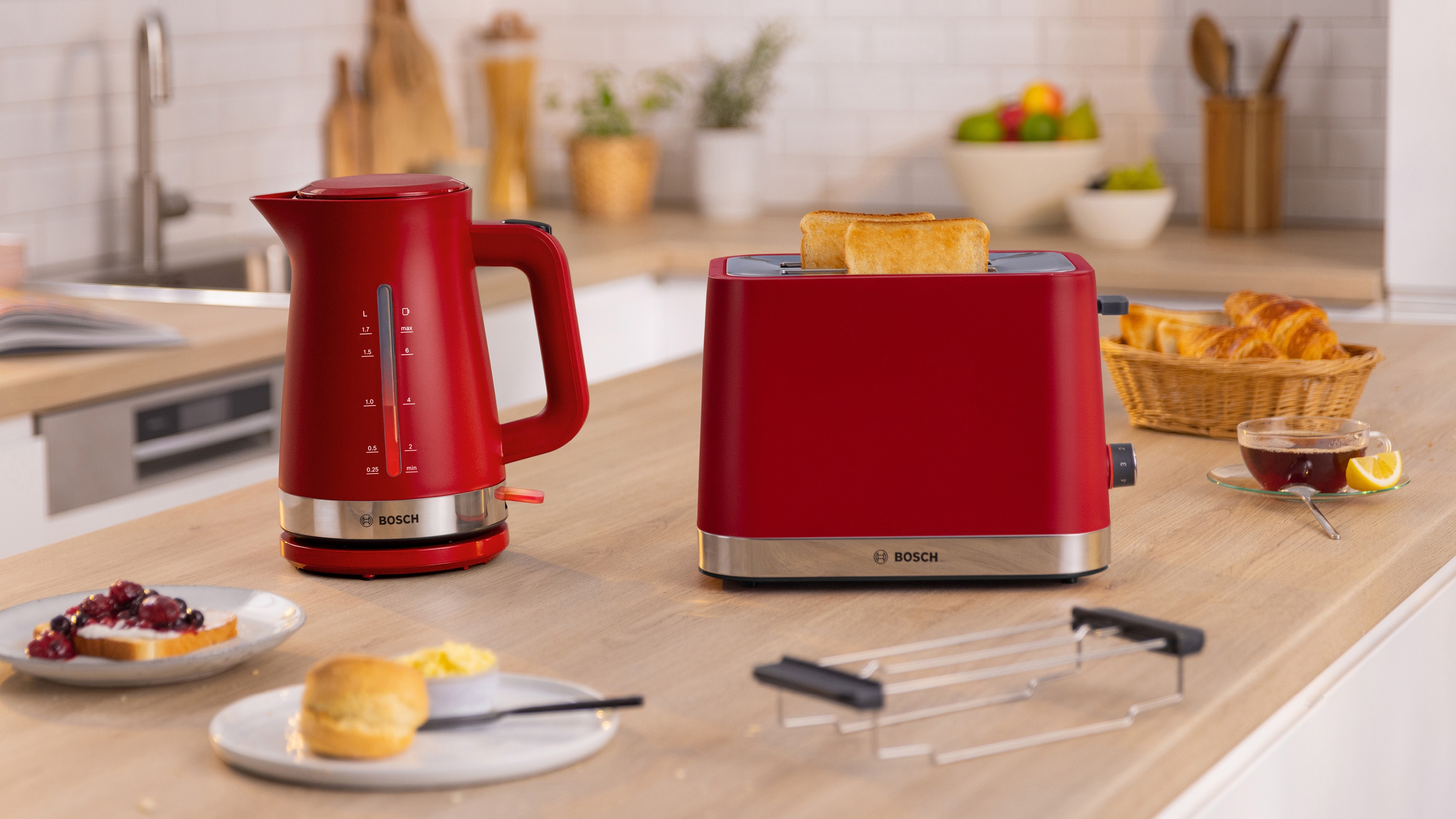 Compact toaster, MyMoment, Red, TAT4M224