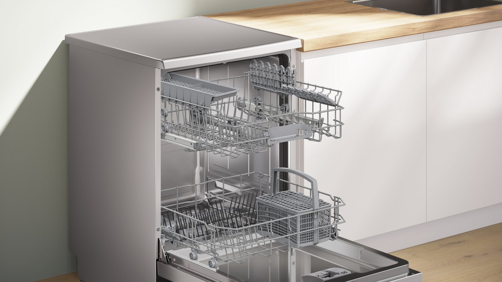 Series 2, free-standing dishwasher, 60 cm, Brushed steel anti-fingerprint, SMS2HTI06E