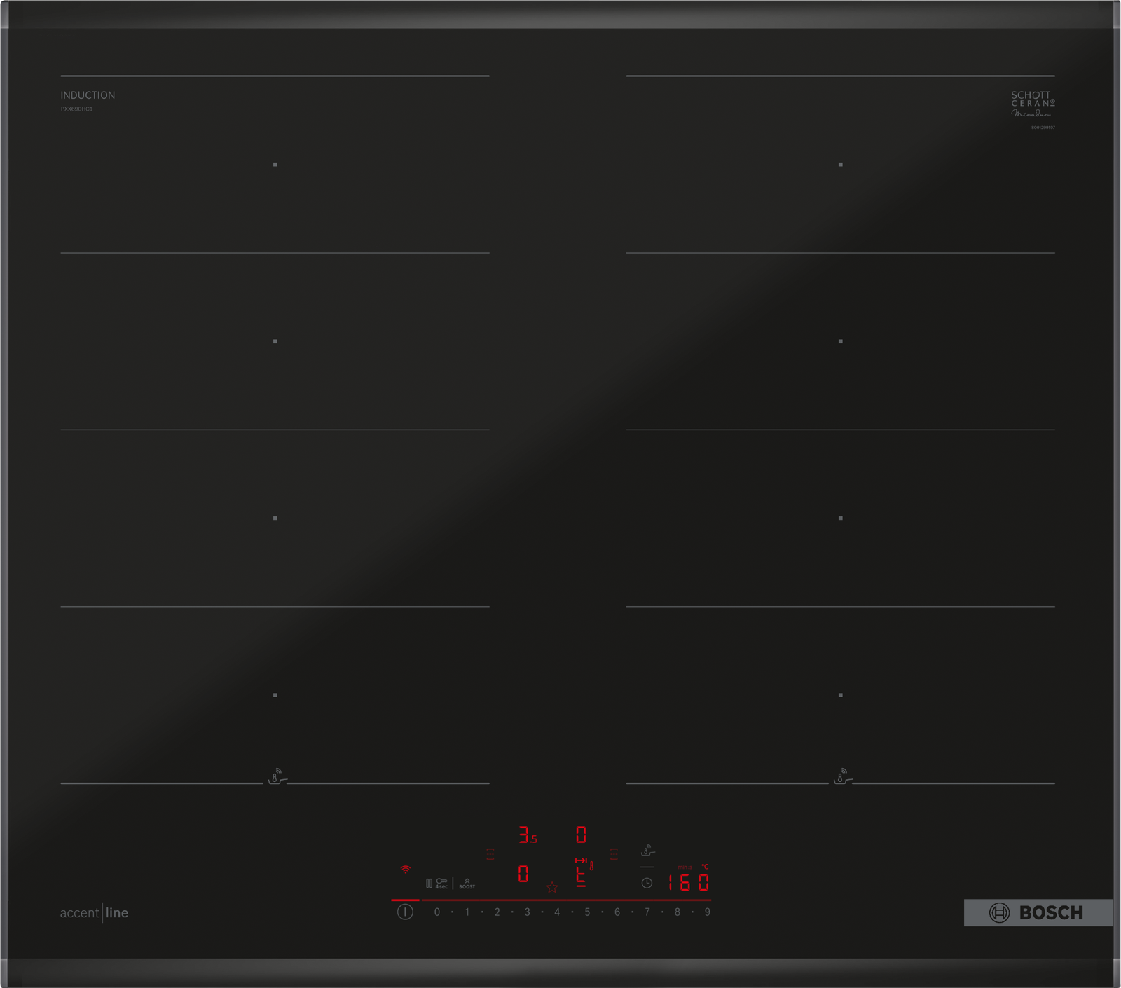 Serija 6, Indukciona ploča za kuvanje, 60 cm, ugradnja sa okvirom, PXX690HC1E