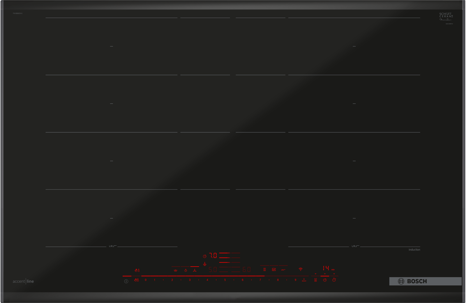 Serija 8, Indukciona ploča za kuvanje, 80 cm, ugradnja sa okvirom, PXY890DV1E