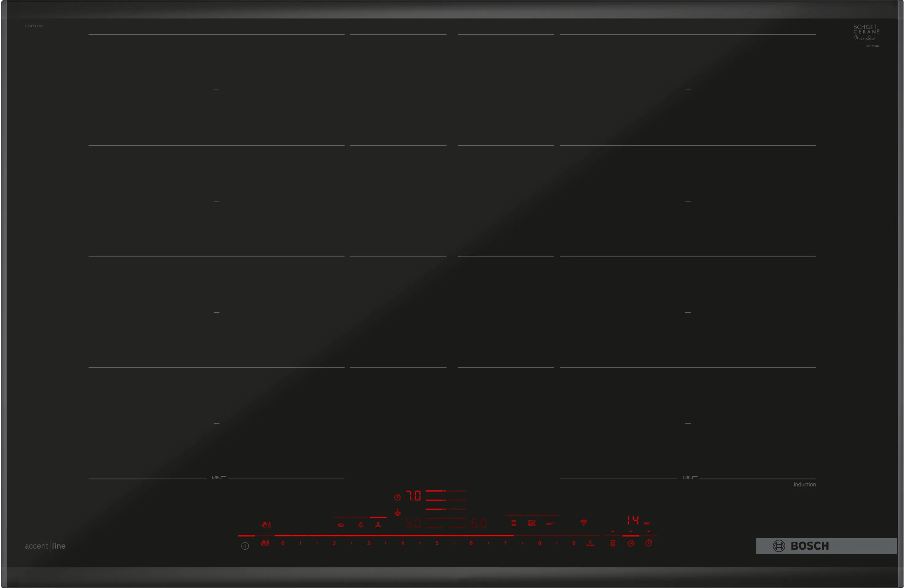 Serija 8, Indukciona ploča za kuvanje, 80 cm, ugradnja sa okvirom, PXY890DV1E