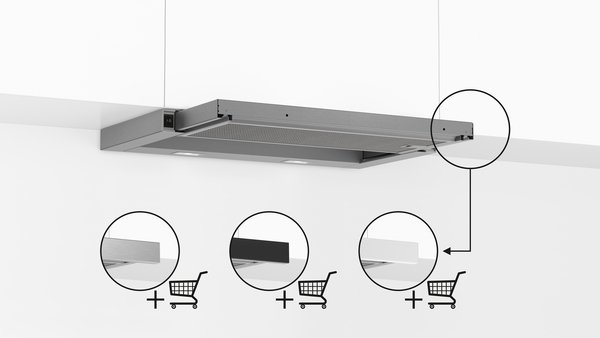 Series 2, telescopic cooker hood, 60 cm, Silver metallic, DFL064W54
