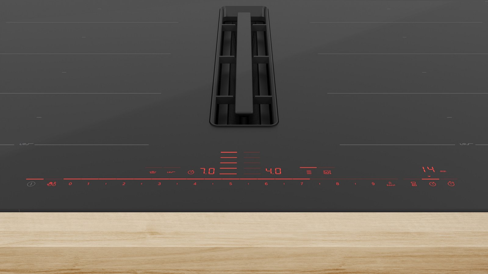 Serija 8, Indukciona ploča za kuvanje sa integrisanim aspiratorom, 80 cm, ugradnja u ravni radne ploče, PXX820D51E