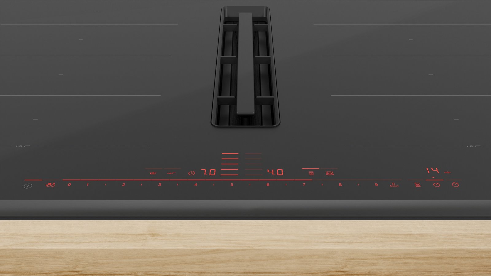 Serija 8, Indukciona ploča za kuvanje sa integrisanim aspiratorom, 80 cm, ugradnja sa okvirom, PXX890D51E