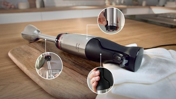 Series 6, Hand blender, ErgoMaster, 1000 W, Stainless steel, MSM6M633