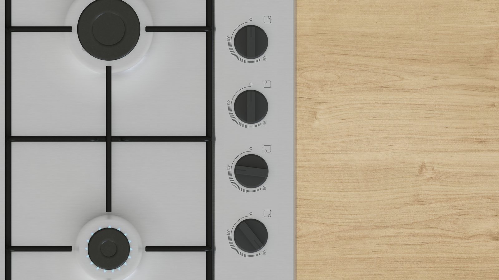 Serija 2, Plinska ploča za kuvanje, 60 cm, Nerđajući čelik, PBP6B5K80