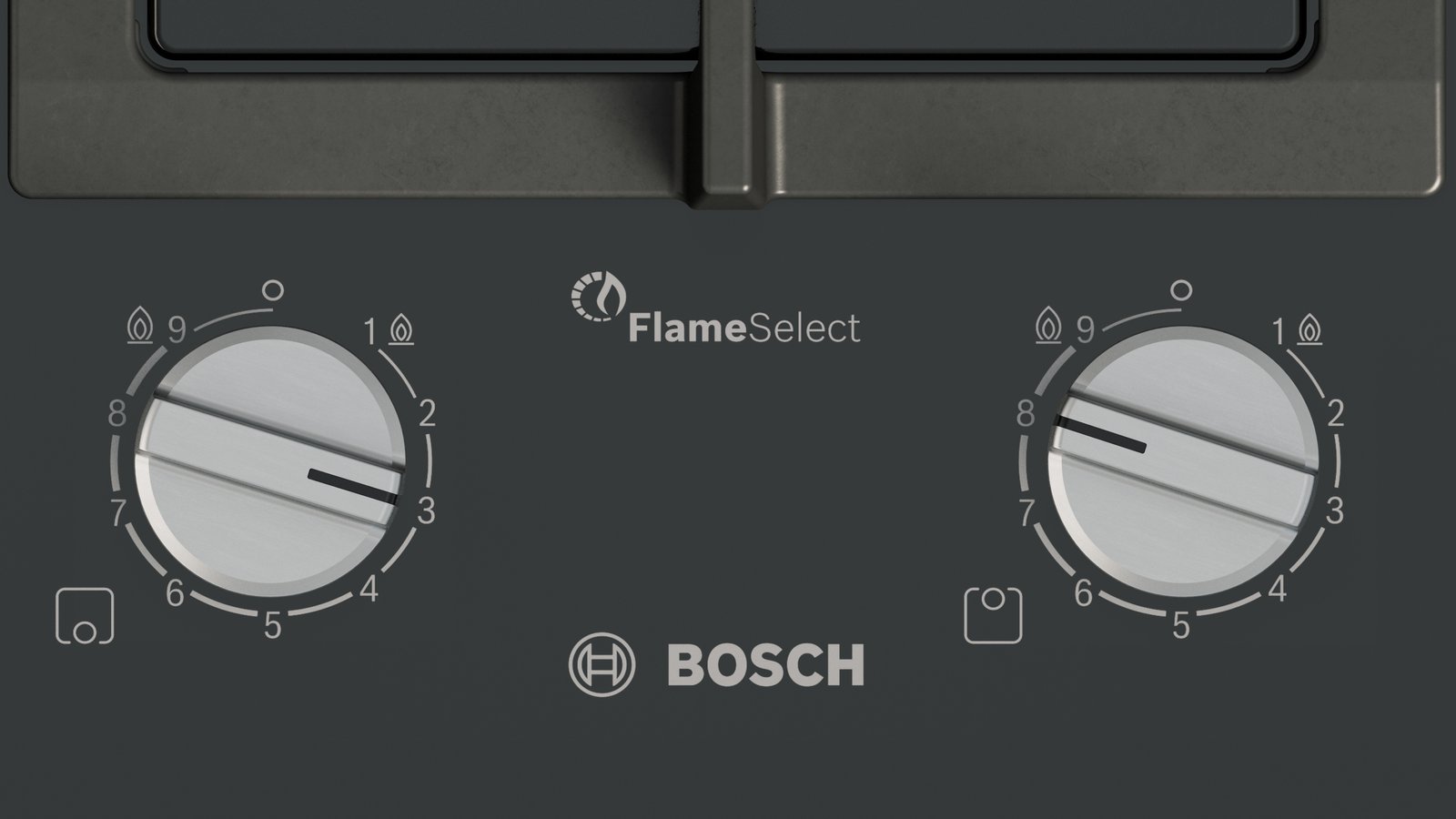 Serija 8, Domino plinska ploča za kuvanje, 30 cm, na keramici, Crna, PRB3A6I40