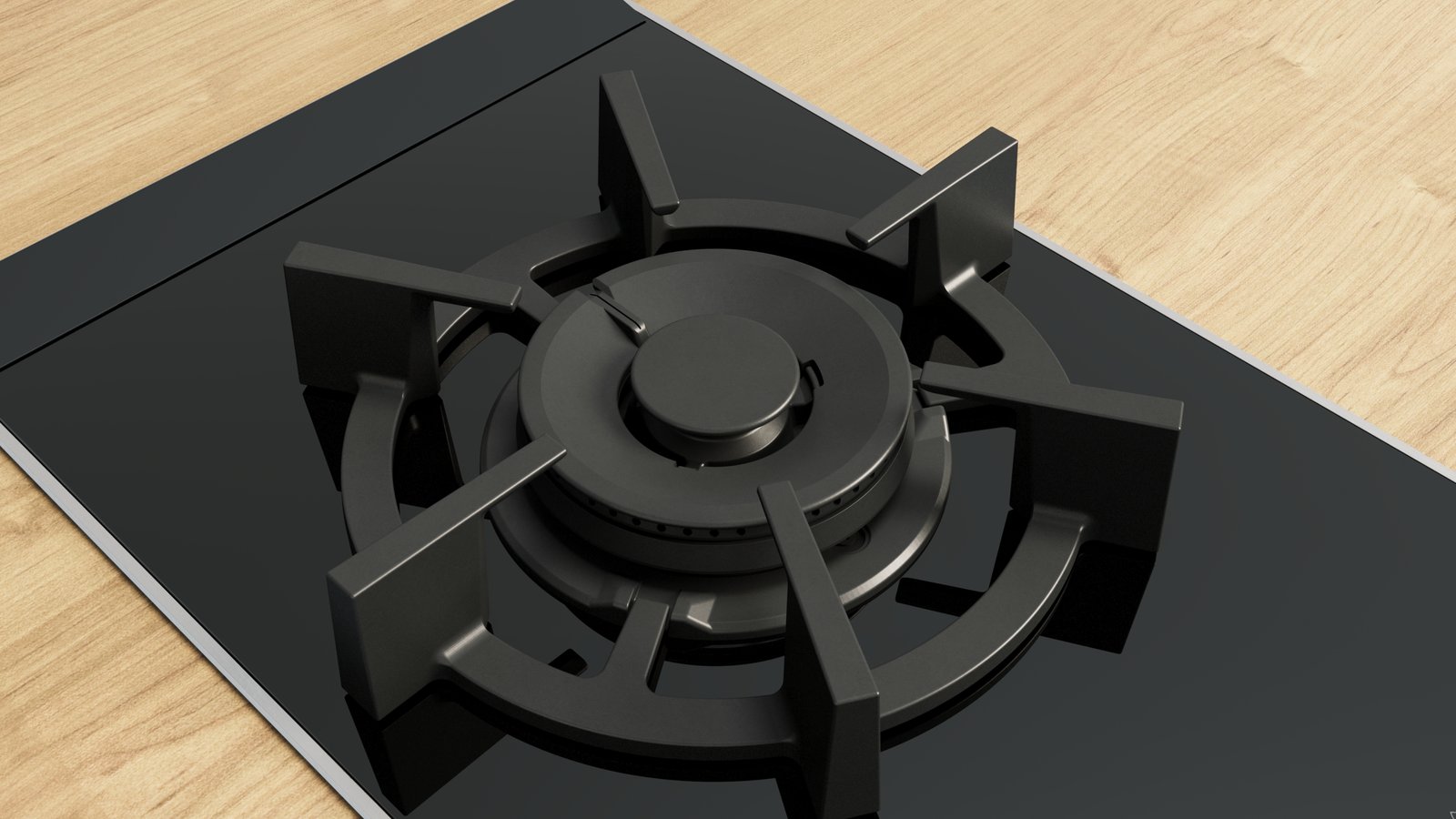 Serija 8, Domino plinska ploča za kuvanje, 30 cm, na keramici, Crna, PRA3A6I10