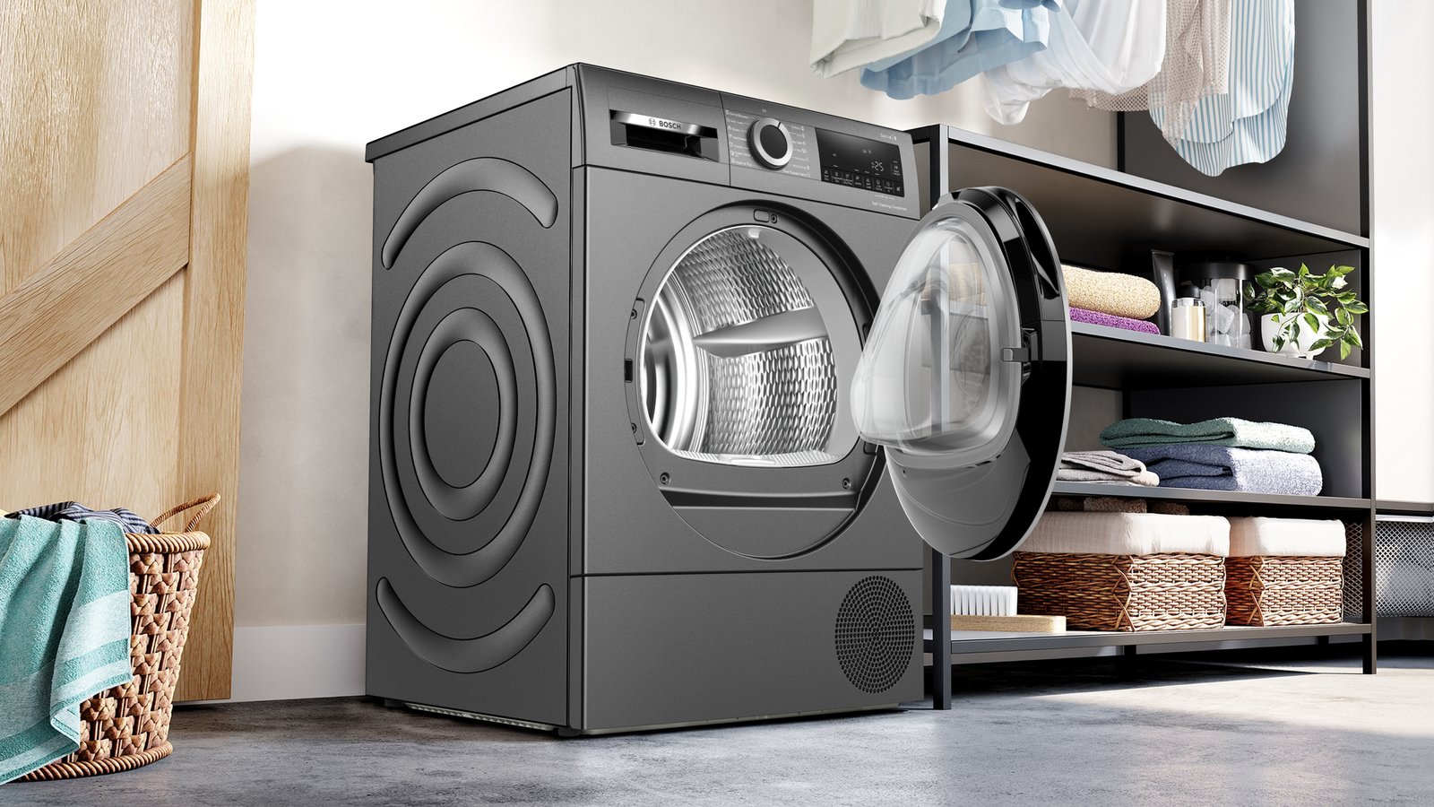 Serija 6, Mašina za sušenje veša sa toplotnom pumpom, 9 kg, Sivo liveno gvožđe, WQG245DREU