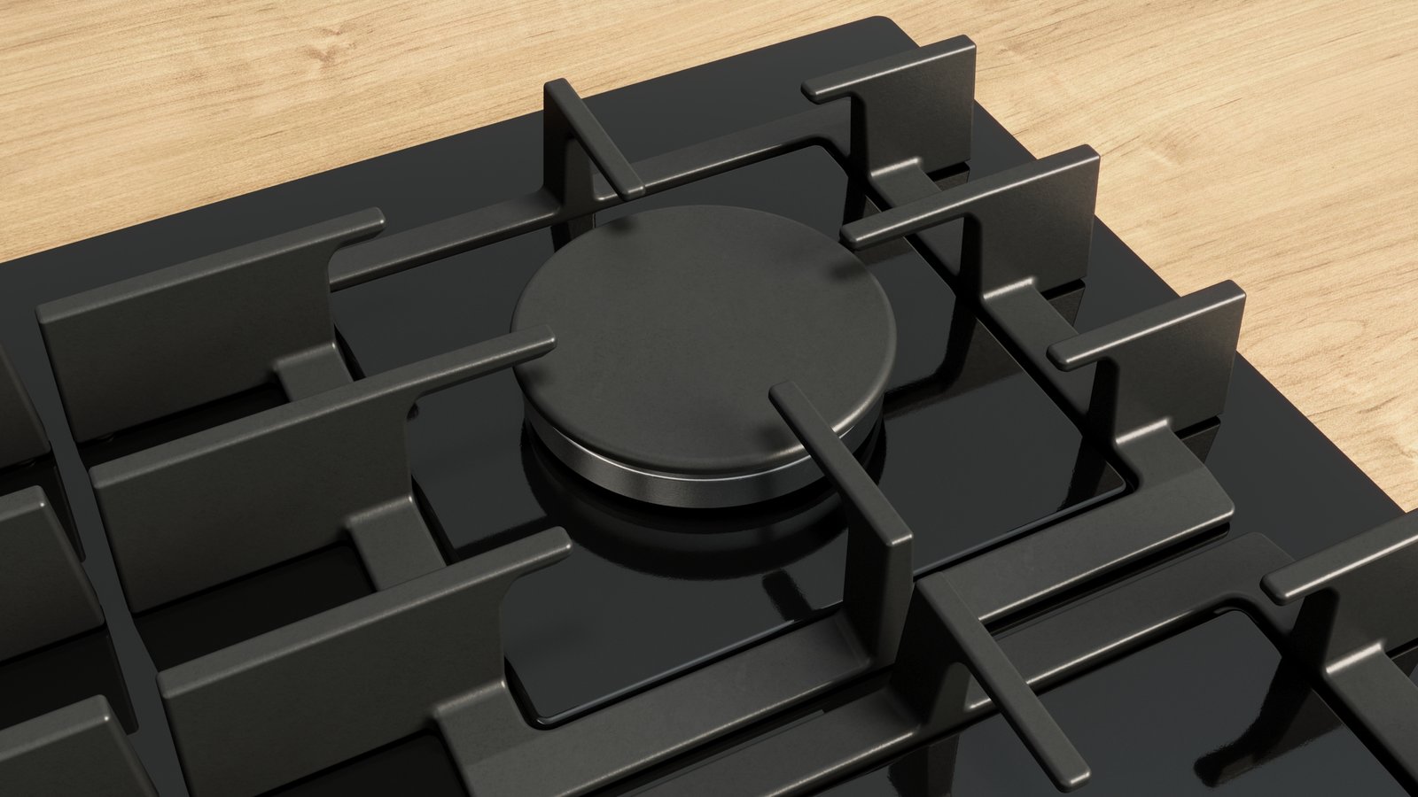 Serija 8, Plinska ploča za kuvanje, 60 cm, Kaljeno staklo, Crna, PRP6A6H40