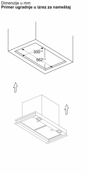 Series 4, Integrated Design Hood, 60 cm, clear glass, Matt black , DBB65CC60