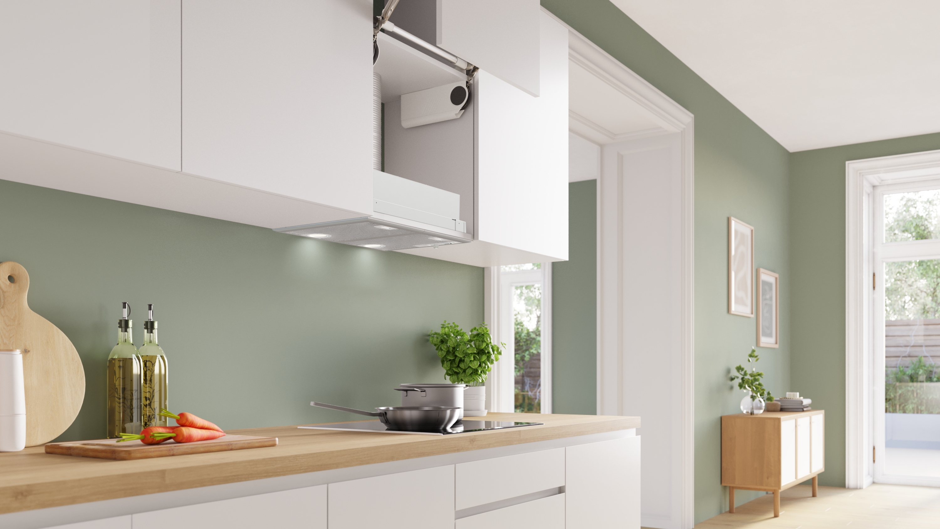 Series 4, canopy cooker hood, 53 cm, Silver metallic, DHL555BM