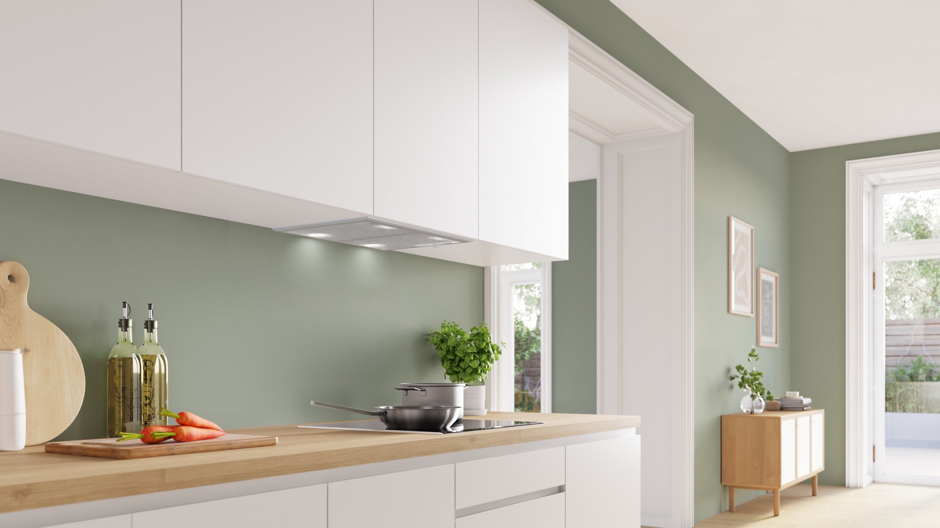 Series 4, canopy cooker hood, 53 cm, Silver metallic, DHL555BM