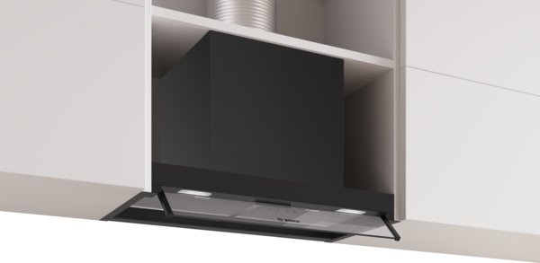 Series 4, Integrated Design Hood, 60 cm, clear glass, Matt black , DBB65CC60