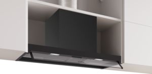 Series 4, Integrated Design Hood, 80 cm, clear glass, Matt black , DBB85CC60