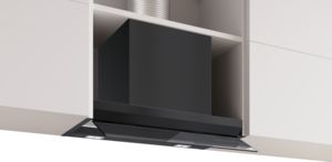 Series 6, Integrated Design Hood, 60 cm, clear glass black printed, Matt black , DBB67DP60